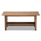 Baxton Studio Reese Walnut Brown Finished Rectangular Wood Coffee Table 162-10335 - alternate 3